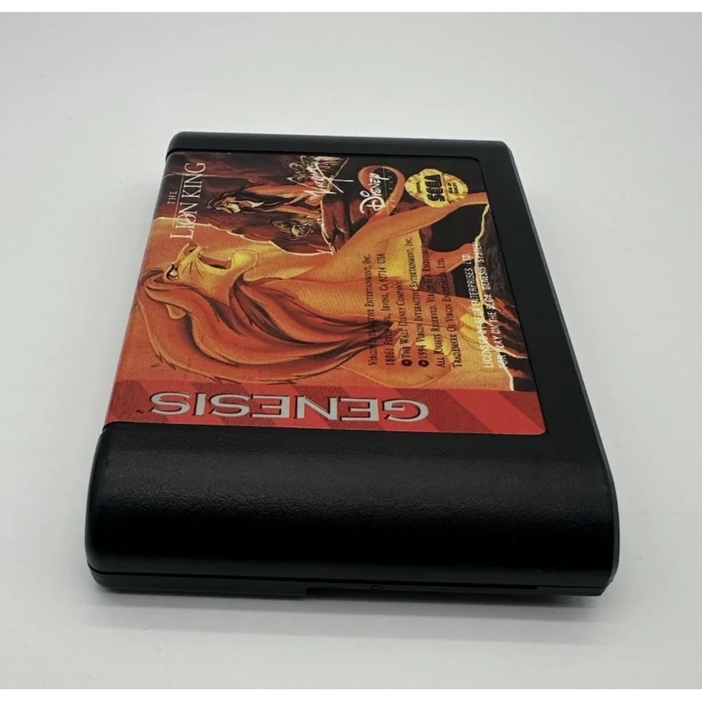 LION KING (SEGA GENESIS, 1994) COMPLETE CIB - HANG TAB GAME CASE MANUAL DISNEY